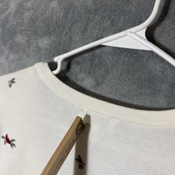 NWT Quacker Factory Plus Top XL Cardinal Sleeves Built In Tank Embroidered READ - Picture 5 of 11